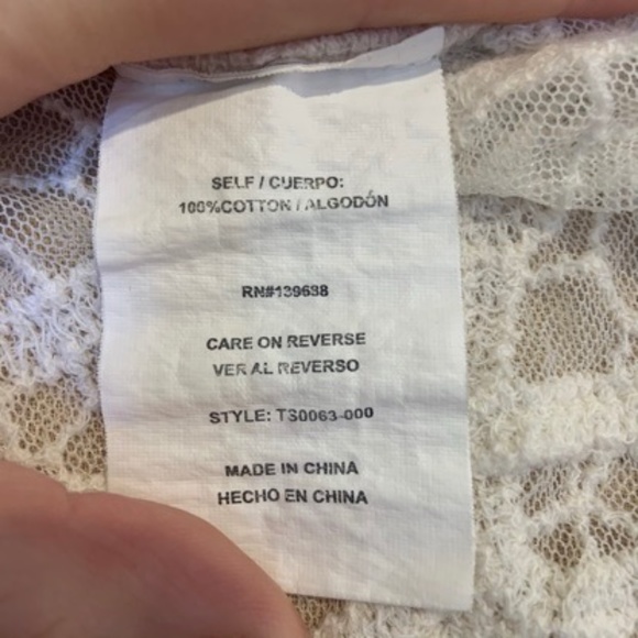 White Embroidered Lace Sheer Tank Top - Picture 8 of 8